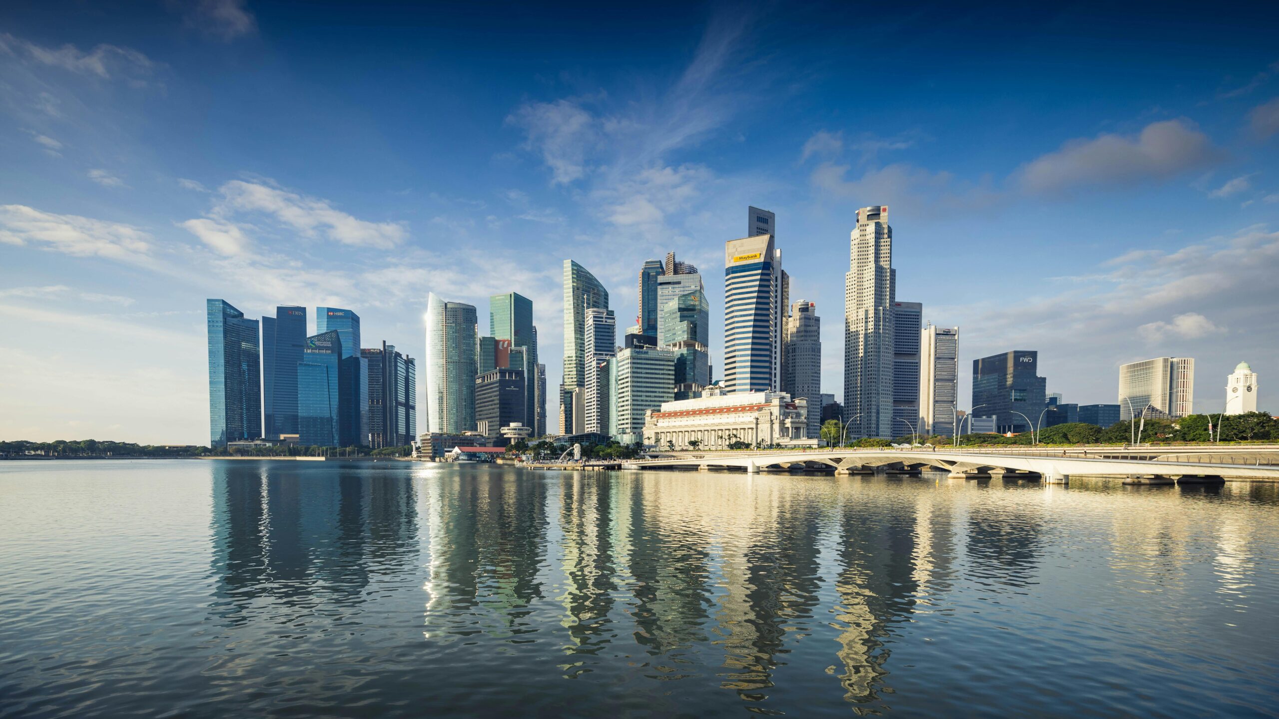 View of the Modern Singapore Skyline · Free Stock Photo